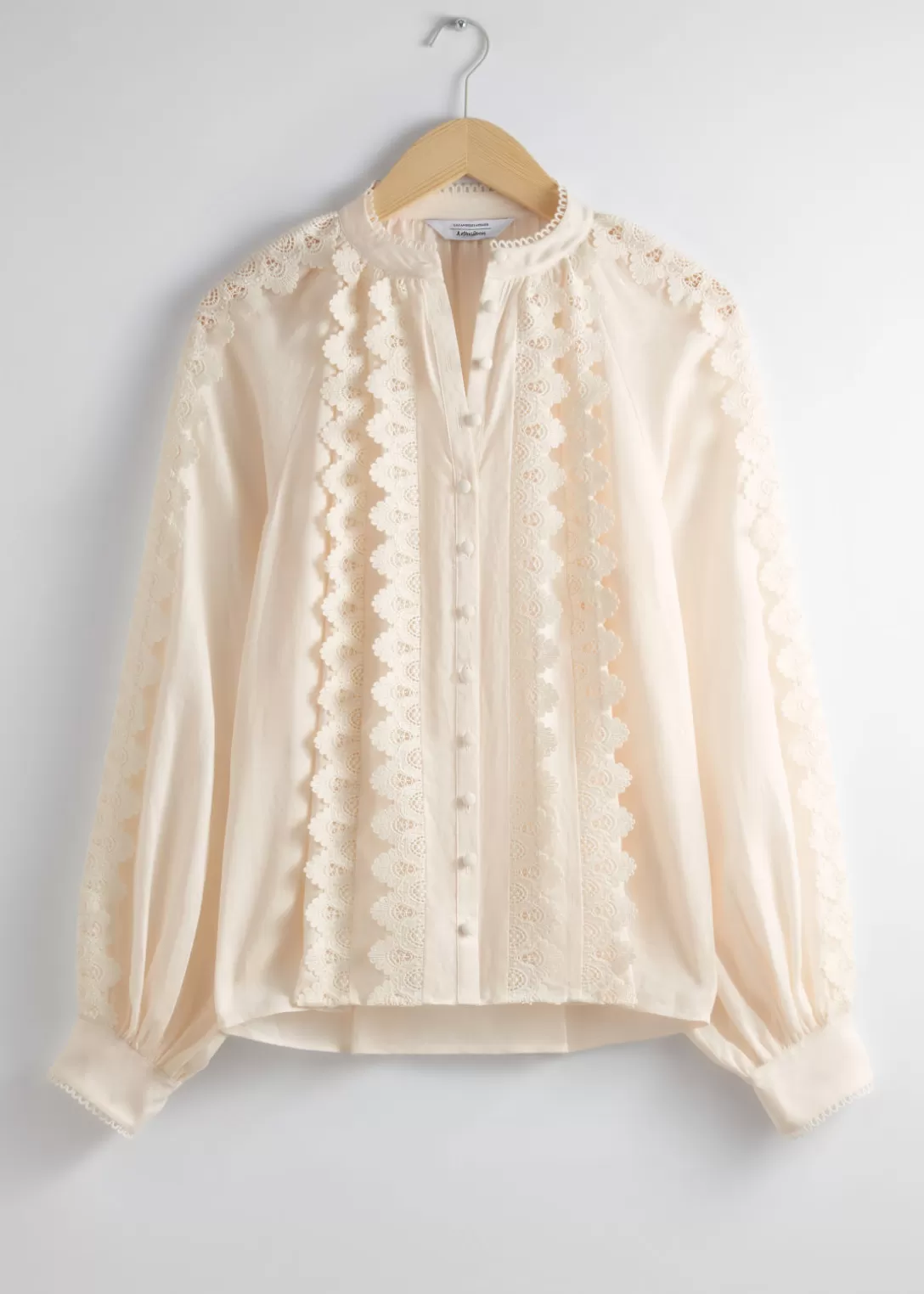 & Other Stories Blouse En Dentelle Festonnée Flash Sale