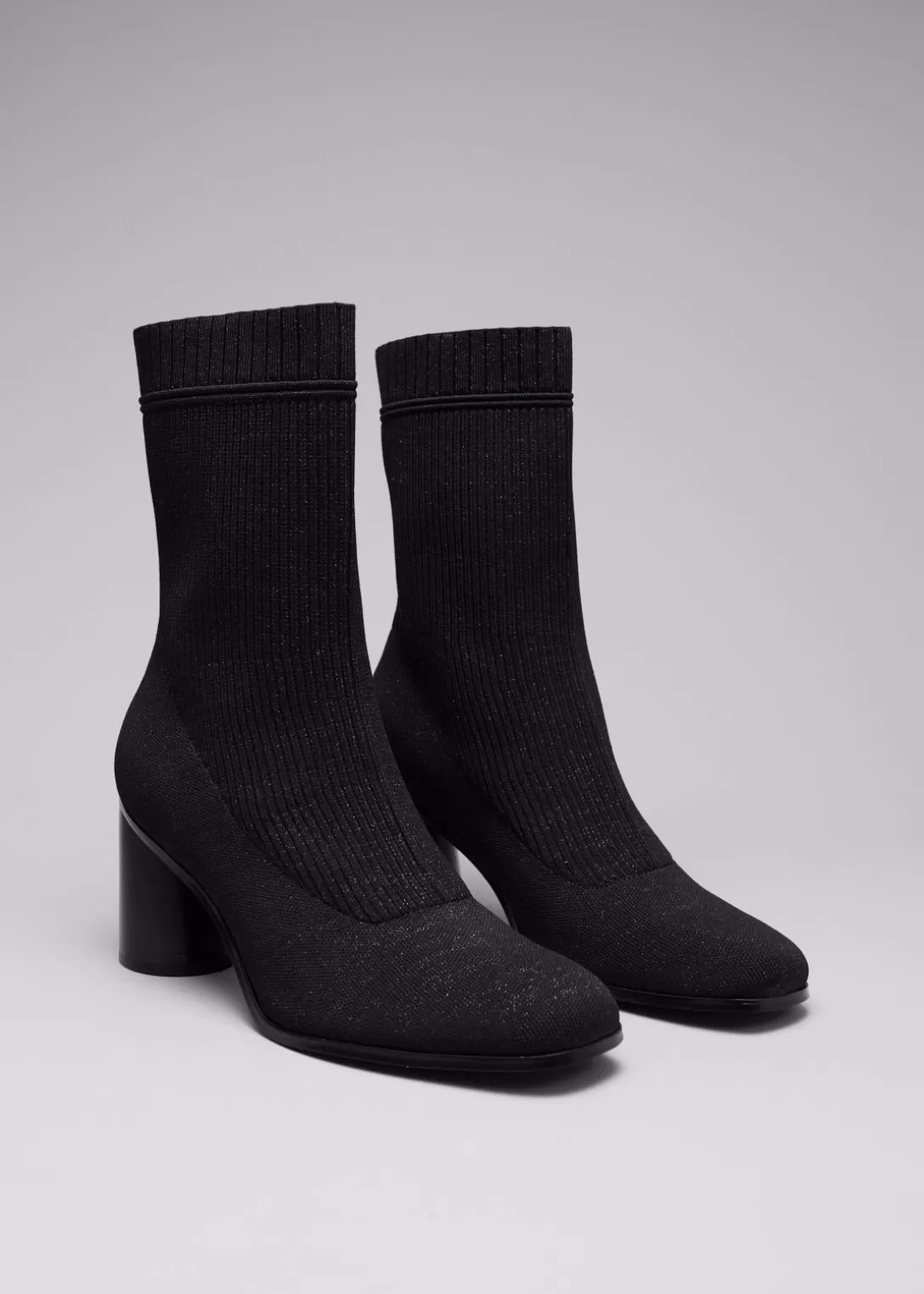 & Other Stories Bottines-chaussettes En Maille Noir/Scintillant Online