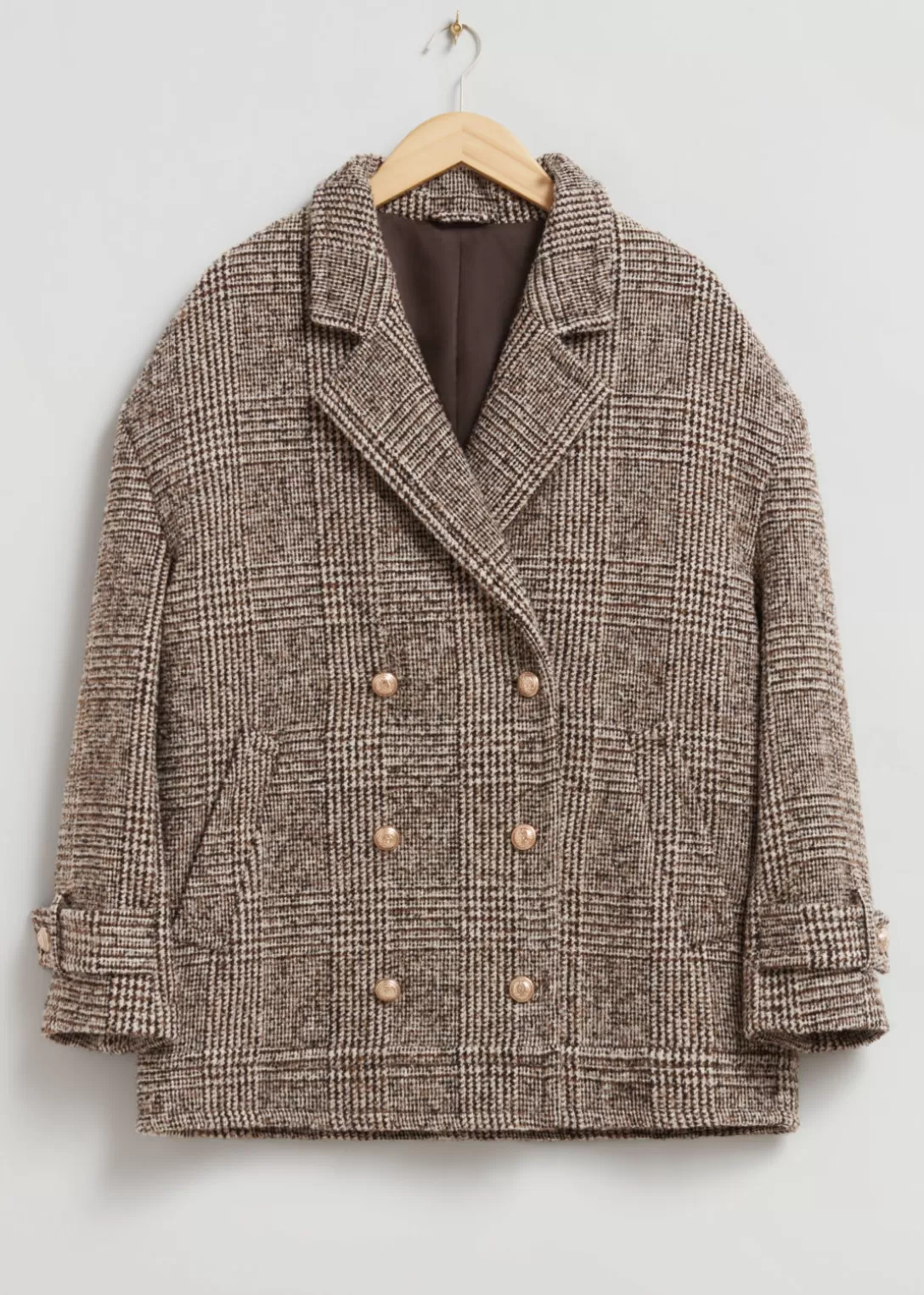 & Other Stories Caban Oversize Court Tweed beige Online