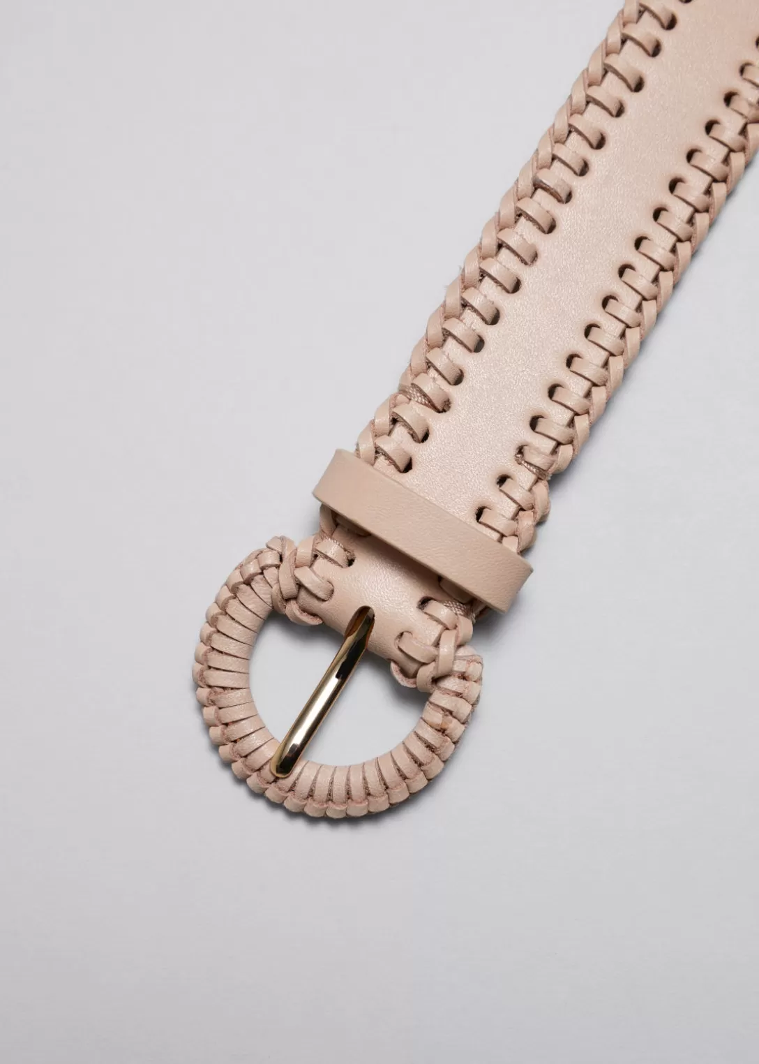 & Other Stories Ceinture En Cuir Tressé Beige Outlet