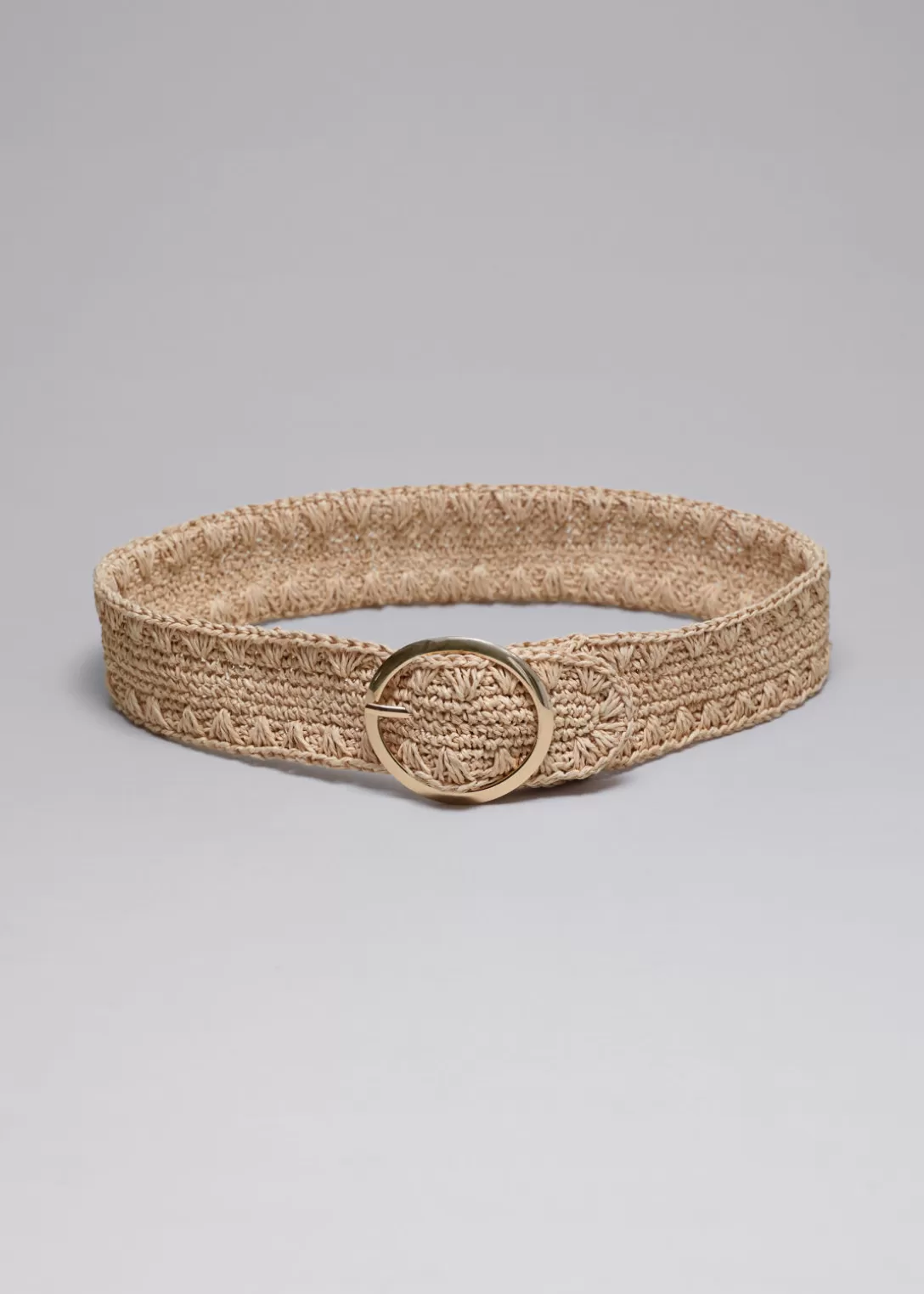 & Other Stories Ceinture En Paille Au Crochet Beige Hot