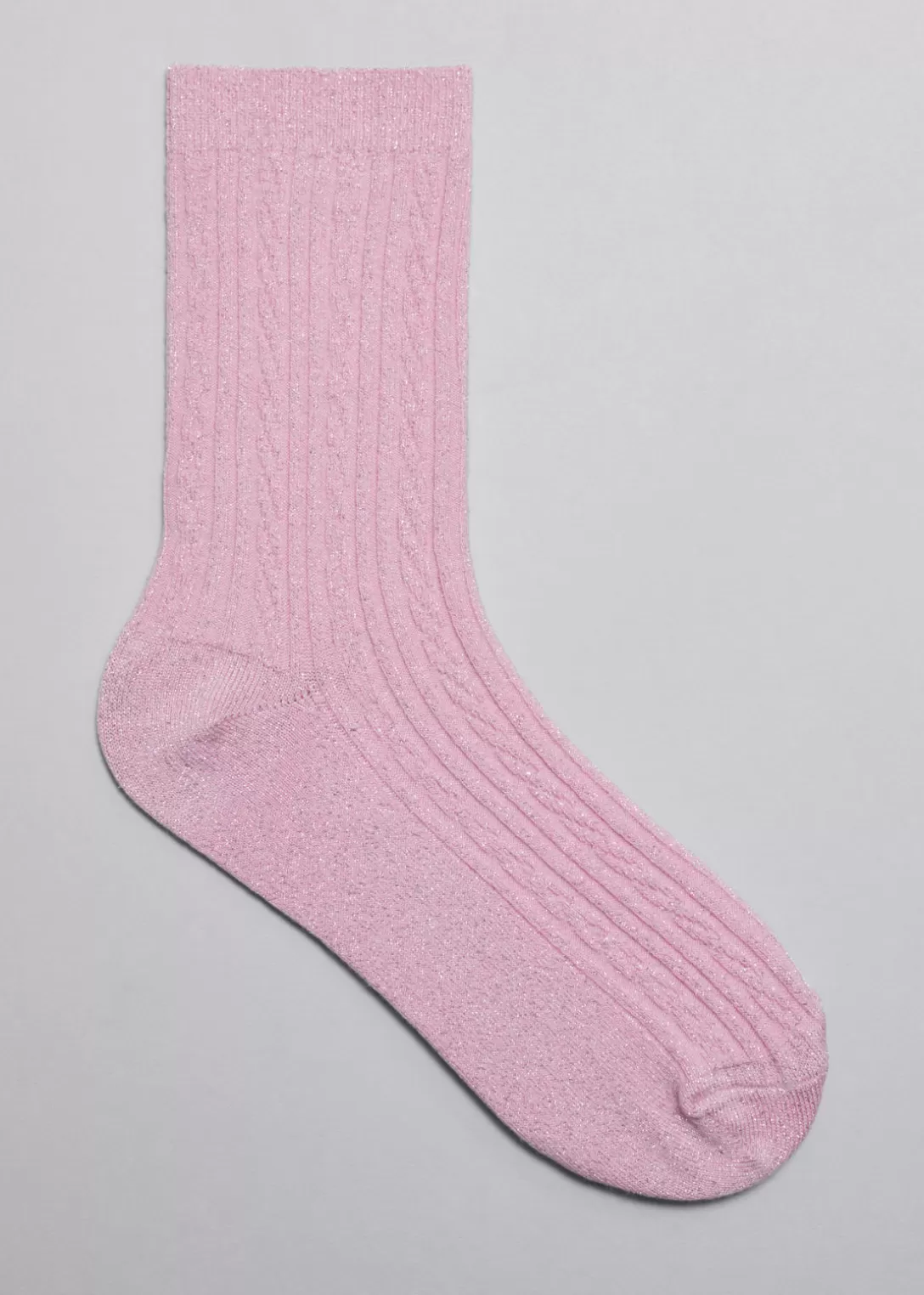 & Other Stories Chaussettes Pailletées En Maille Rose Cheap