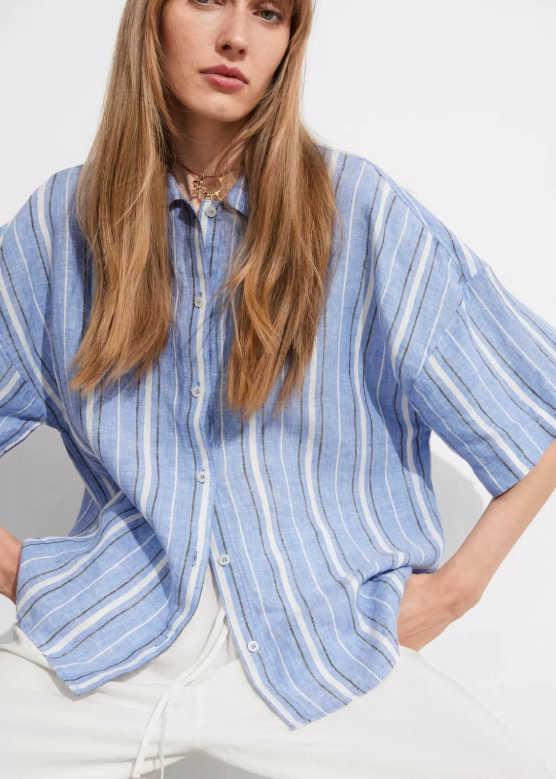 & Other Stories Chemise Oversize En Lin Fashion