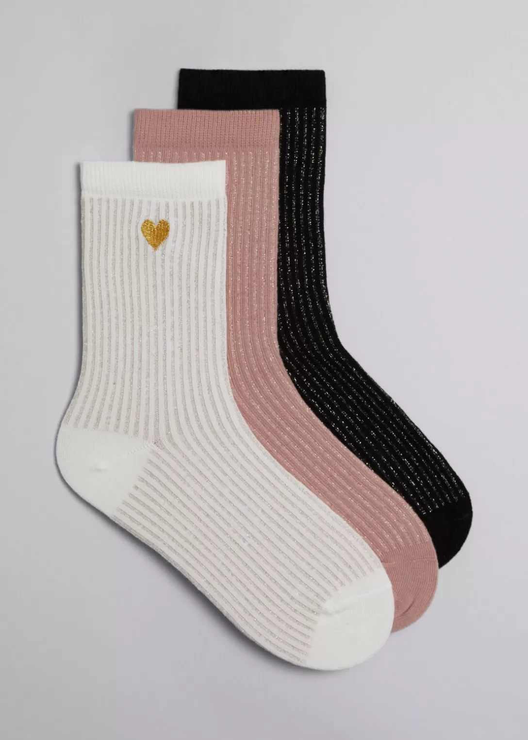 & Other Stories Coffret Cadeau De 3 paires De Chaussettes Cœur Blanc/Rose/Noir Shop