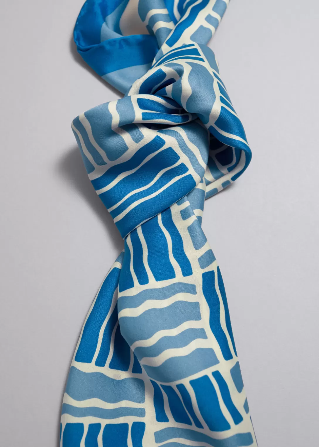 & Other Stories Foulard Carré Imprimé Bleu Fashion