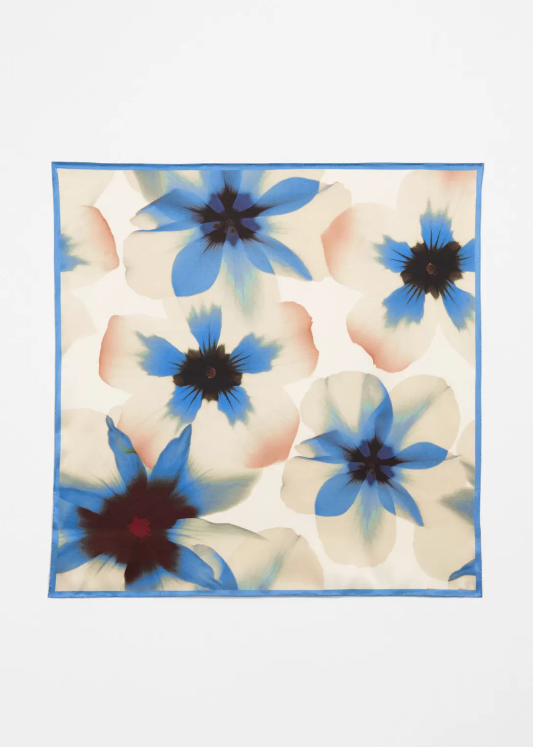 & Other Stories Foulard En Soie Florale Bleu poudré Best