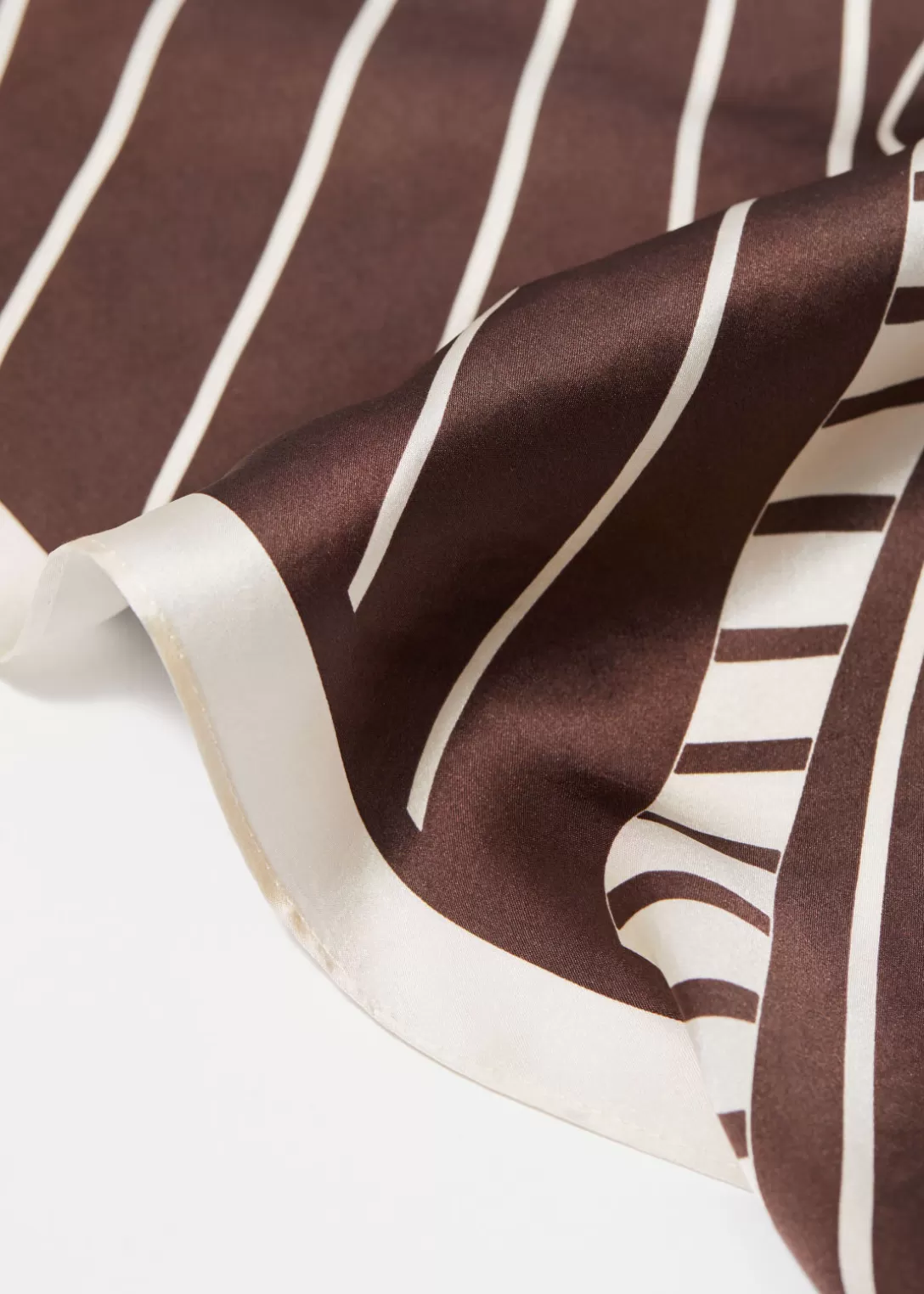 & Other Stories Foulard En Soie Mulberry Marron New