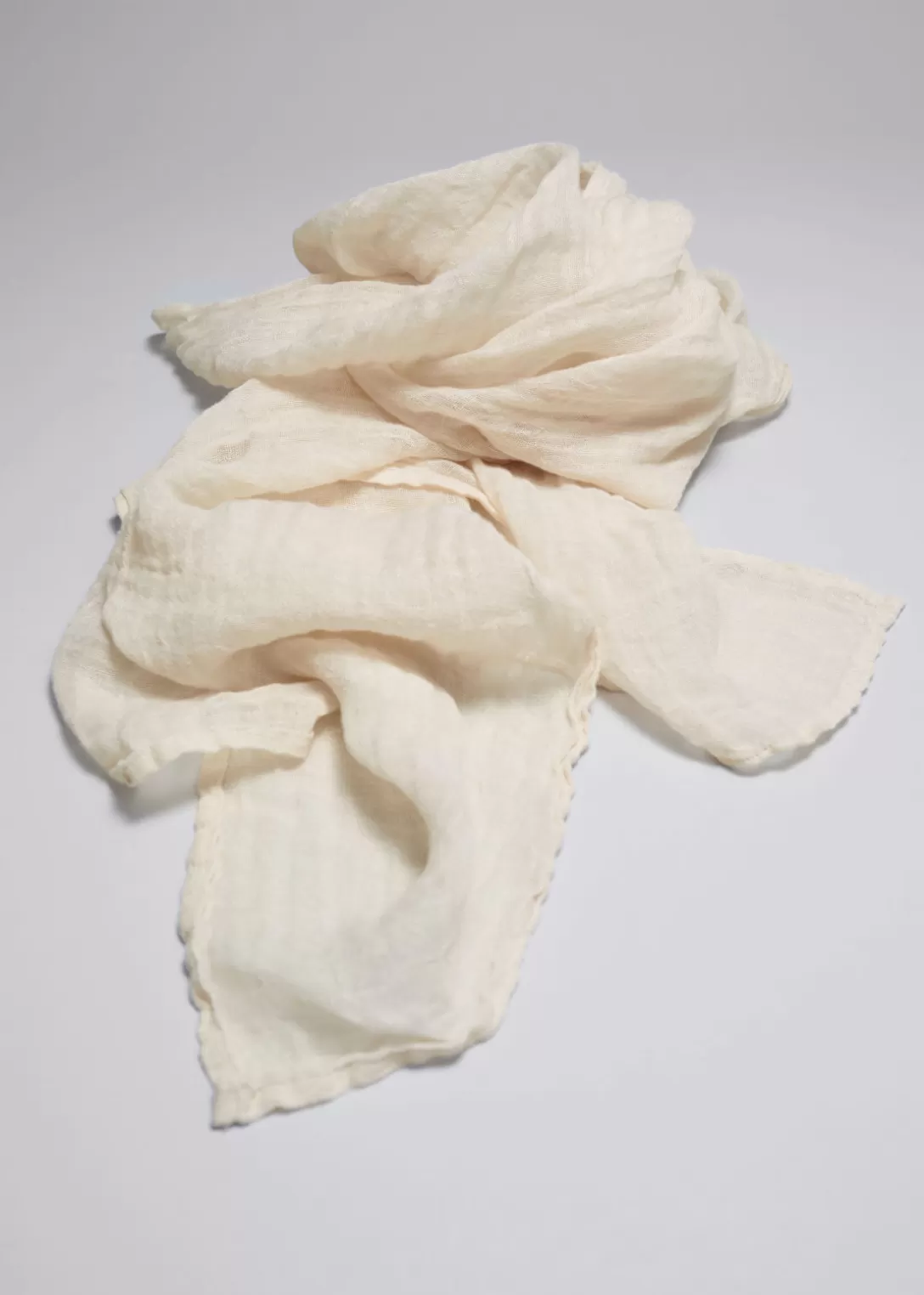 & Other Stories Grand Foulard En Lin Beige clair Clearance