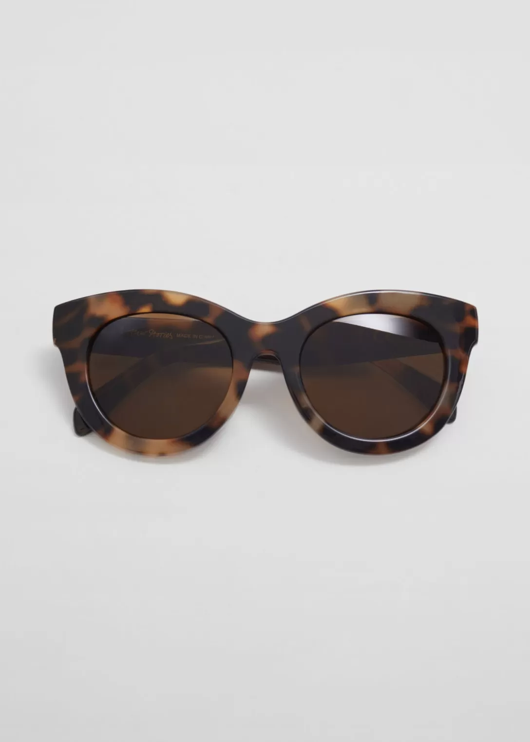 & Other Stories Lunettes De Soleil Oversize à Verres Ronds Marron Outlet