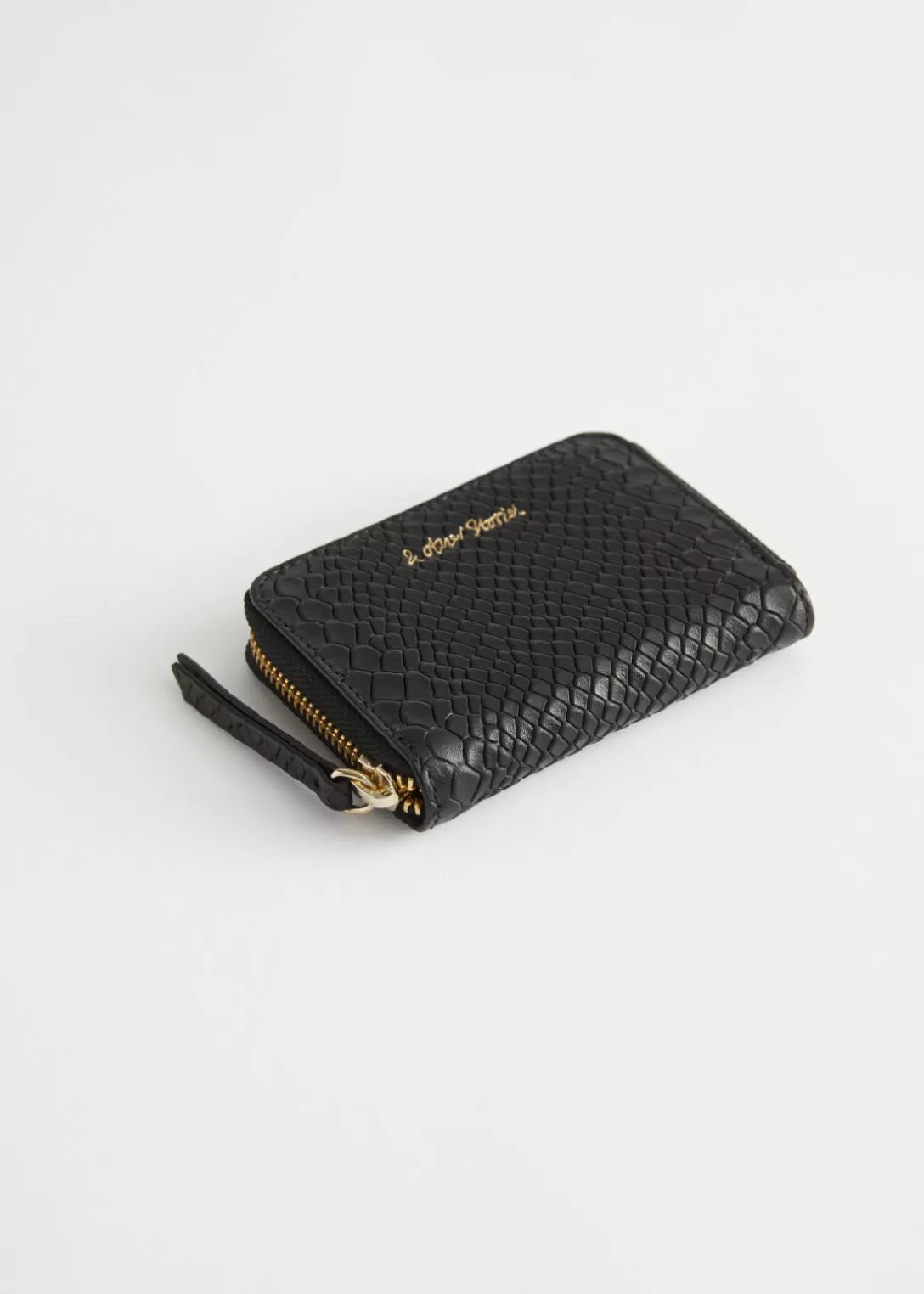 & Other Stories Portefeuille En Cuir Relief Serpent Discount