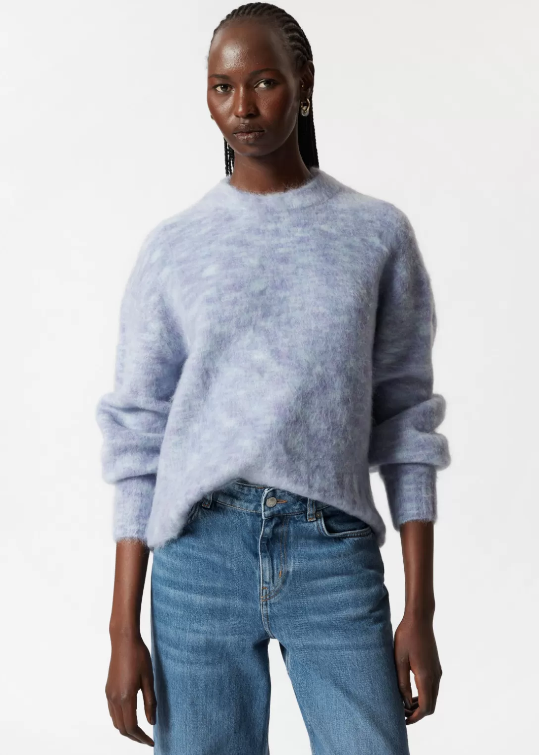 & Other Stories Pull Oversize En Maille Bleu clair Outlet