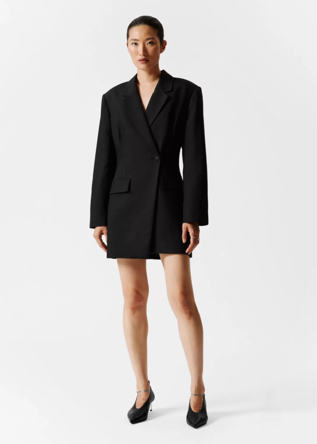 & Other Stories Robe Courte Blazer Structurée Noir Fashion