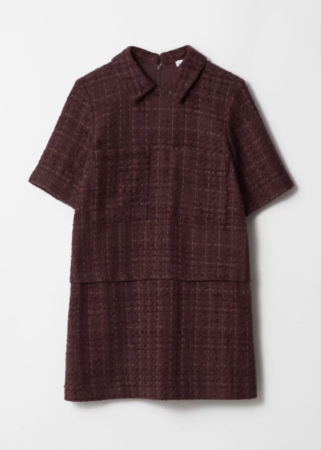 & Other Stories Robe Courte En Tweed à Col Tweed brun Best Sale