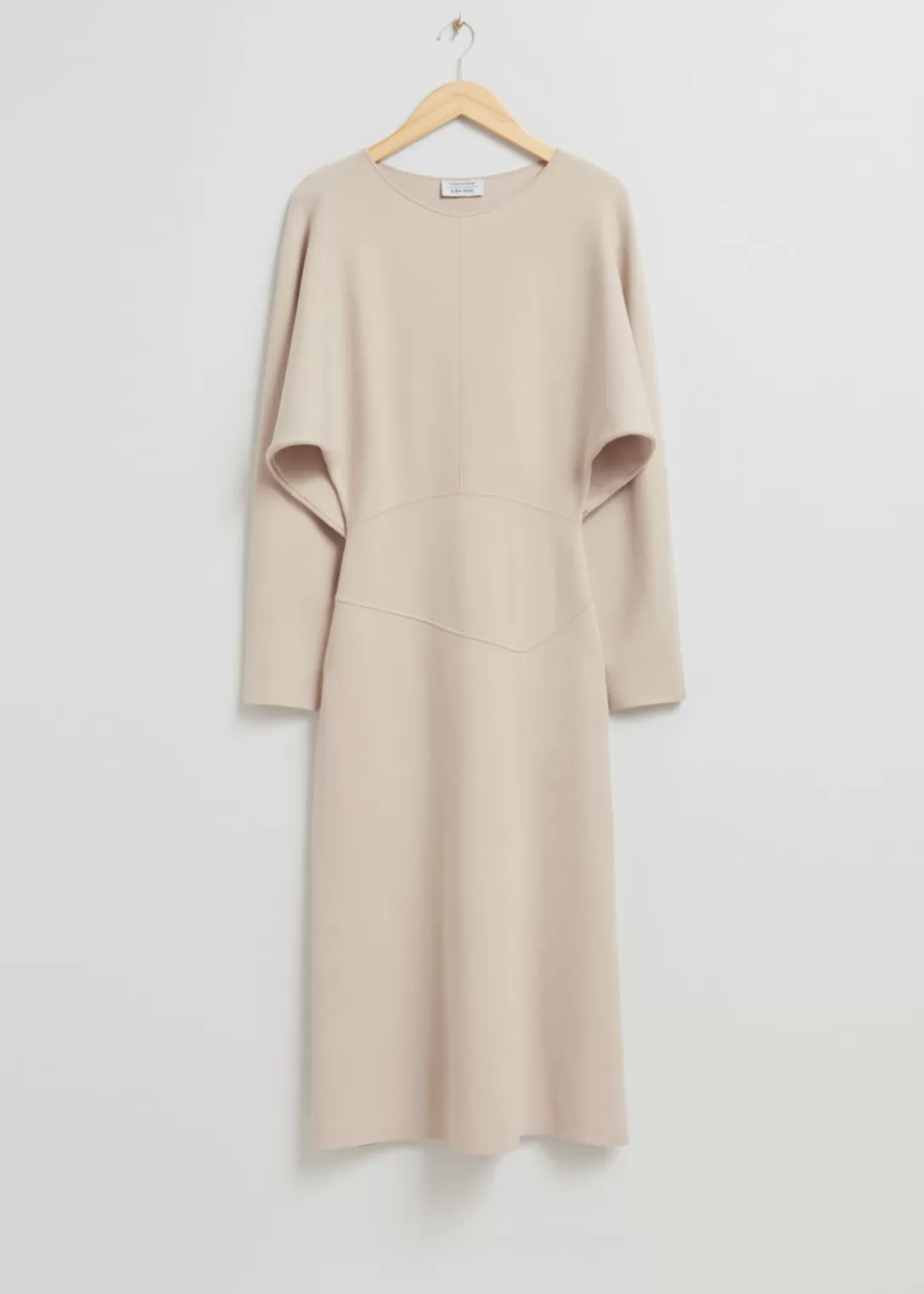 & Other Stories Robe Midi En Maille Beige Cheap