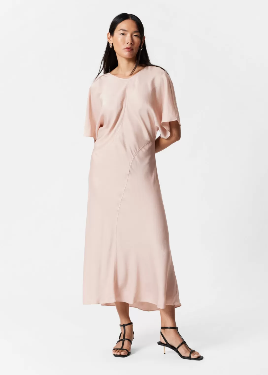 & Other Stories Robe Midi En Satin Hot