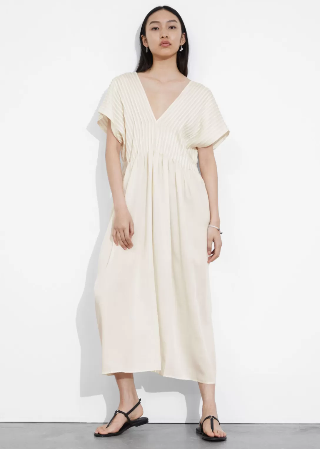 & Other Stories Robe Midi Plissée Discount